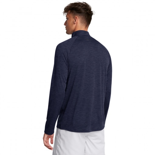 Męski longsleeve treningowy Under Armour UA Tech Textured 1/2 Zip - granatowy