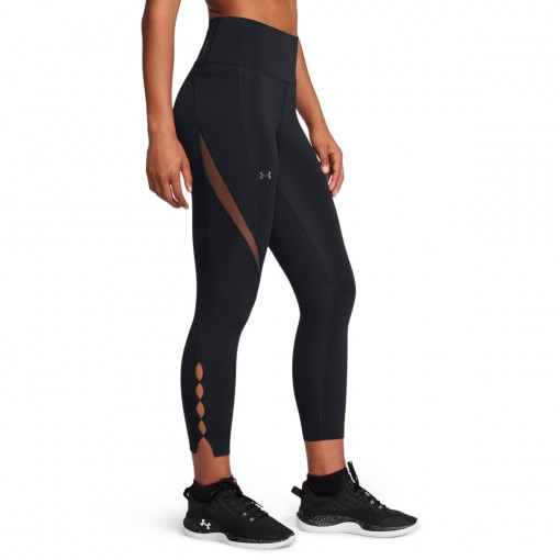 Damskie legginsy treningowe z wysokim stanem Under Armour Vanish Elite Vent Ankle Leg - czarne