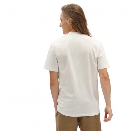 Męski t-shirt z nadrukiem VANS CLASSIC PRINT BOX - kremowy/ecru
