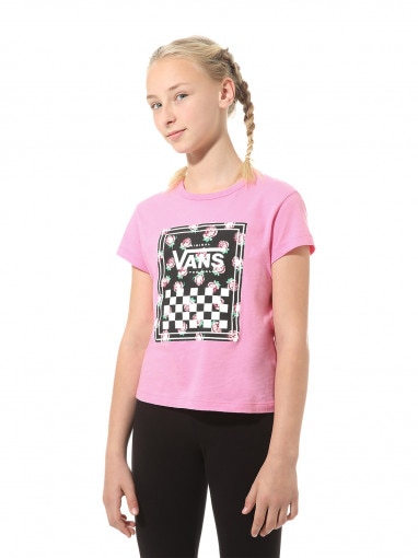 T-shirt dziewczęcy VANS GR BOXED ROSE FUCHSIA PINK 