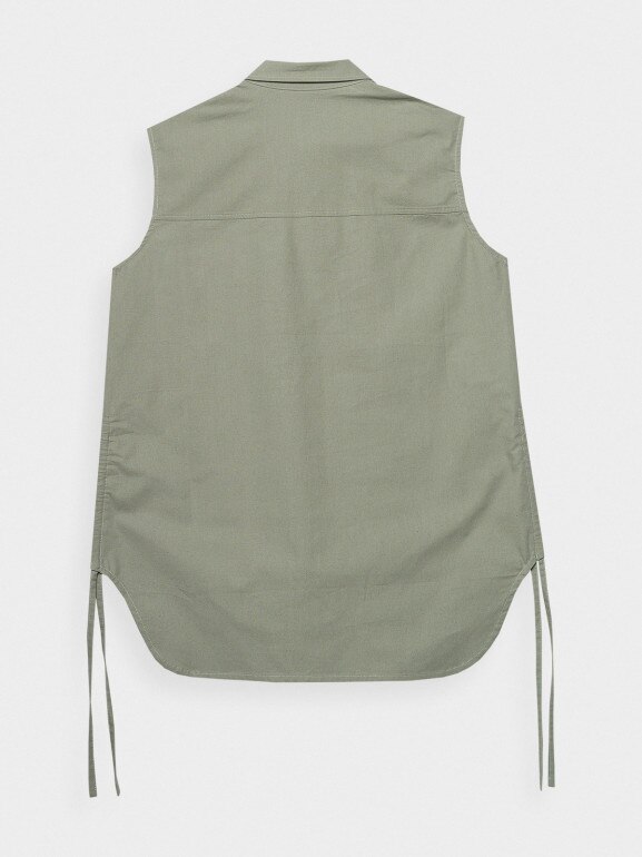 Damska koszula bez rękawów Outhorn OTHSS23TSHIF019 - zielona