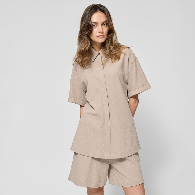 Damska koszula Outhorn OTHWSS24TSHIF062 - beżowa