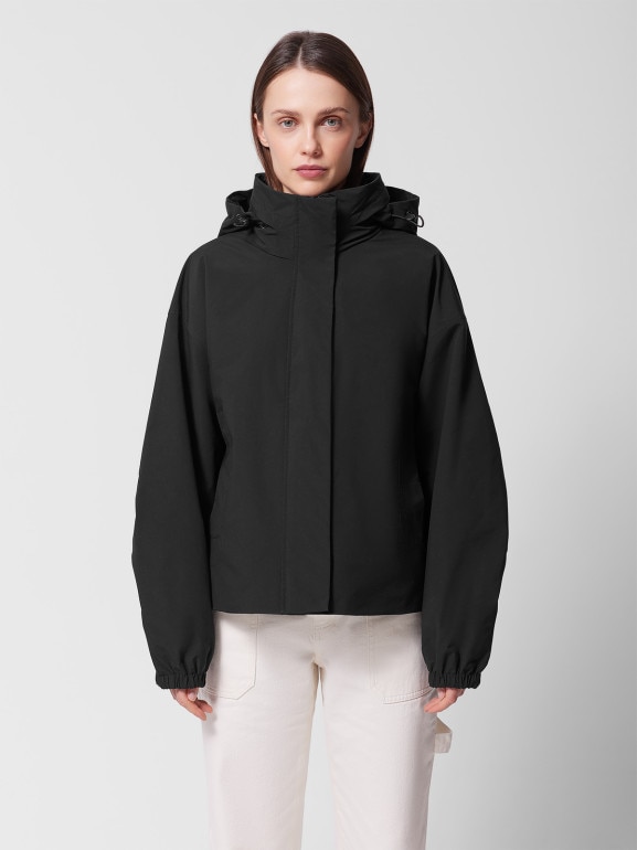 Damska kurtka przejściowa Outhorn OTHWSS24TJACF198 - czarna