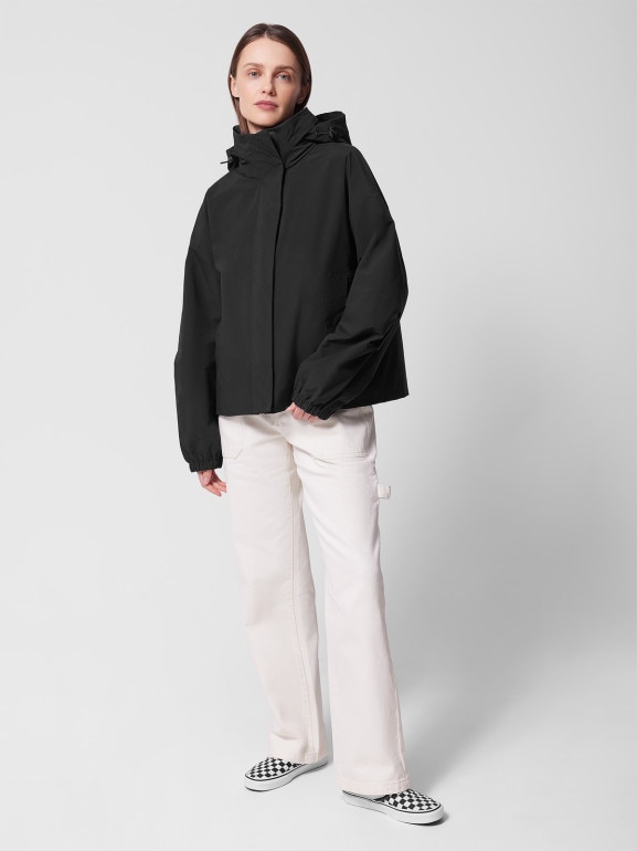 Damska kurtka przejściowa Outhorn OTHWSS24TJACF198 - czarna