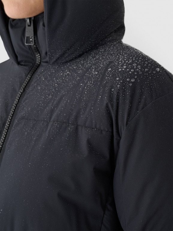 Damska kurtka puchowa pikowana Outhorn OTHWAW24TDJAF645 - czarna