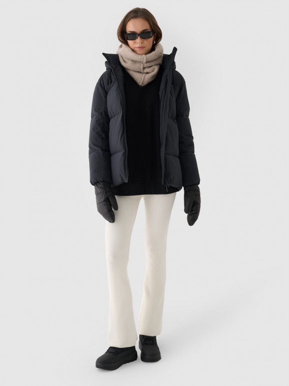 Damska kurtka puchowa pikowana Outhorn OTHWAW24TDJAF645 - czarna