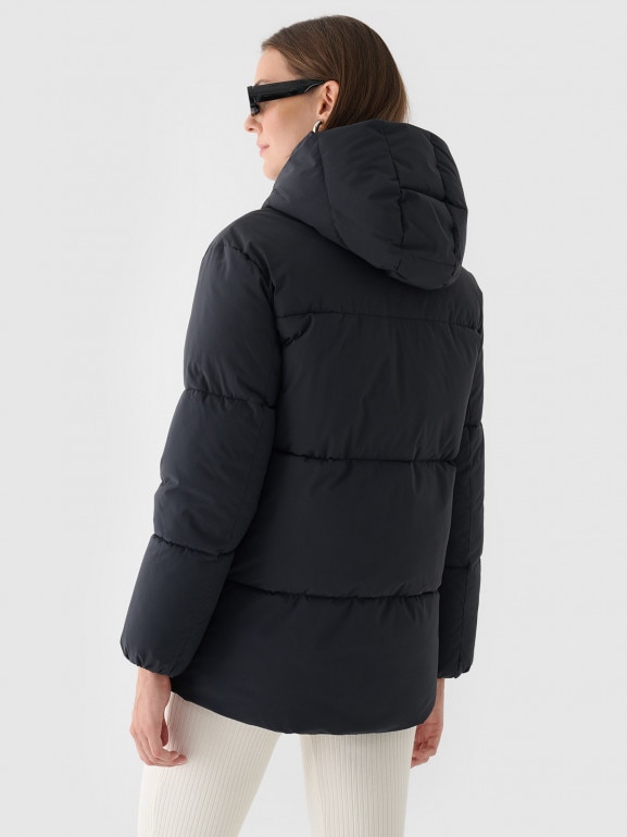 Damska kurtka puchowa pikowana Outhorn OTHWAW24TDJAF645 - czarna