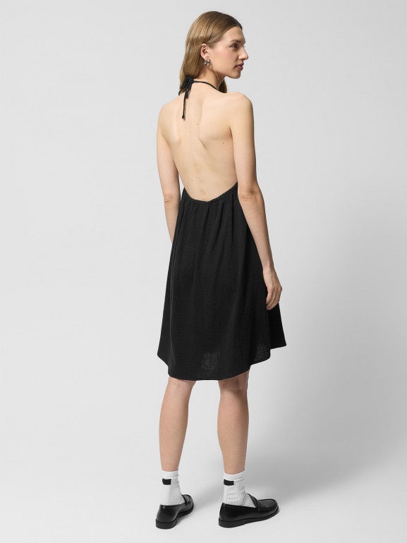 Damska sukienka midi Outhorn OTHWSS24TDREF145 - czarna