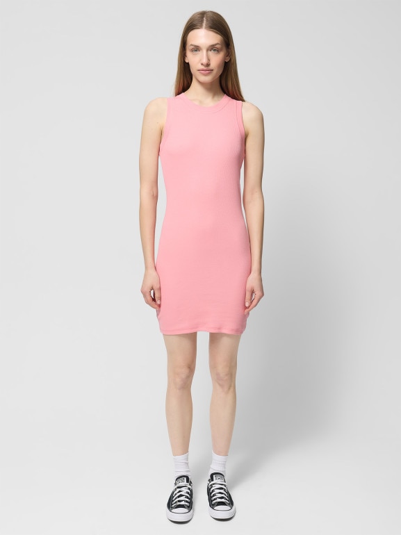 Damska sukienka mini Outhorn OTHWSS24TDREF120 - różowa