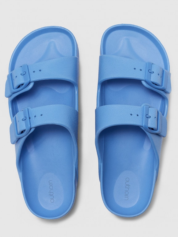 Damskie klapki Outhorn OTHWSS24FFLIF133 - niebieskie