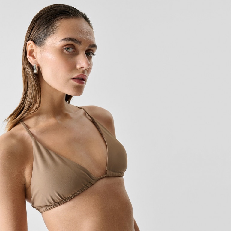 Góra damskiego kostiumu kąpielowego Outhorn OTHWSS24UBKTF054 - brązowa