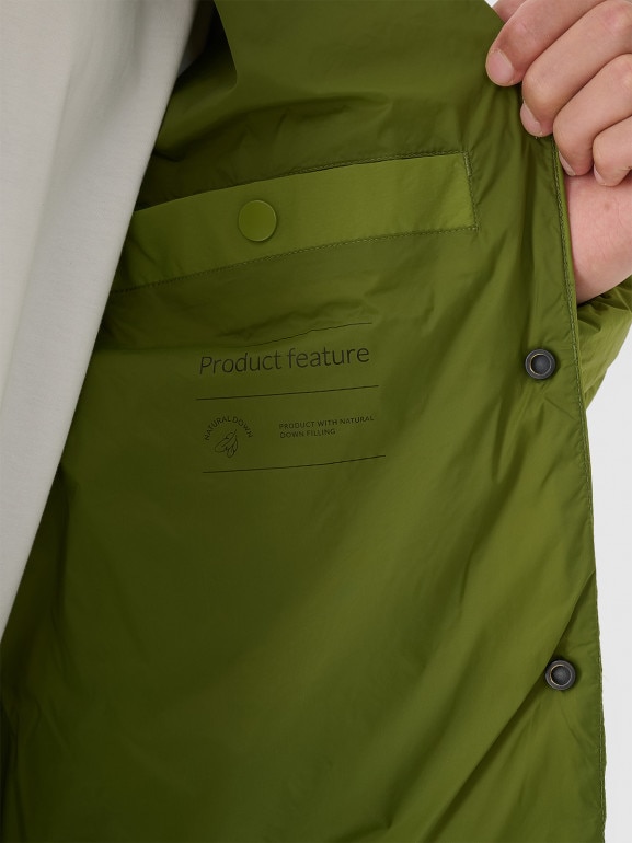 Męska kurtka zimowa z puchem naturalnym Outhorn OTHWAW24TDJAM634 - zielona