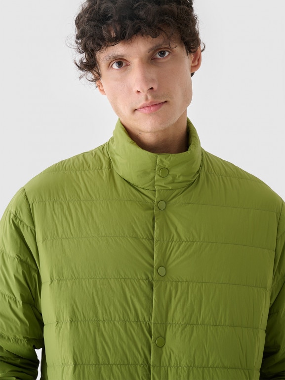 Męska kurtka zimowa z puchem naturalnym Outhorn OTHWAW24TDJAM634 - zielona