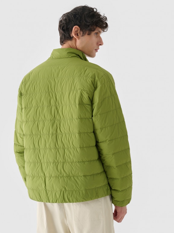 Męska kurtka zimowa z puchem naturalnym Outhorn OTHWAW24TDJAM634 - zielona