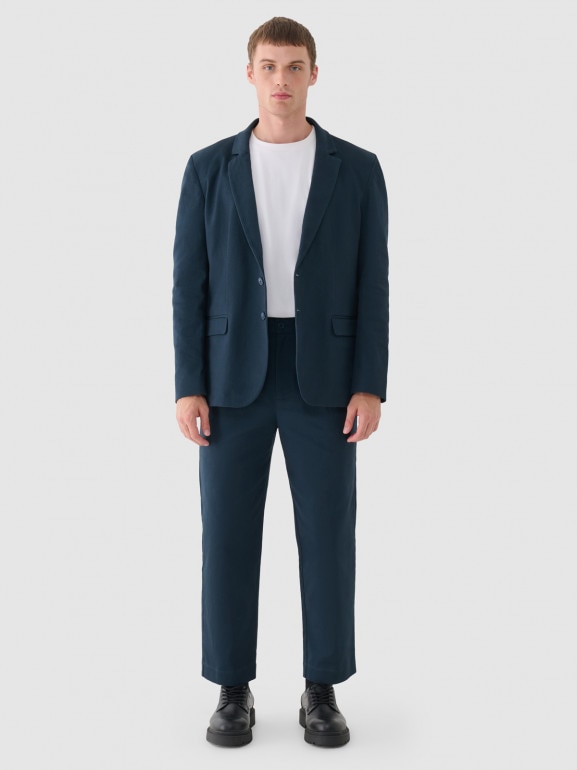 Męska marynarka Outhorn OTHWAW24TJACM238 - granatowa