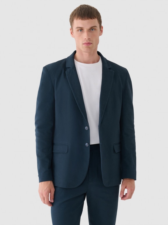 Męska marynarka Outhorn OTHWAW24TJACM238 - granatowa