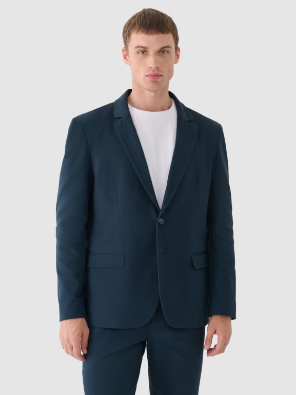 Męska marynarka Outhorn OTHWAW24TJACM238 - granatowa