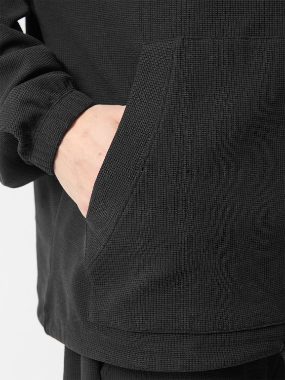 Męska bluza nierozpinana z kapturem Outhorn OTHWSS24TSWSM1635 - czarna