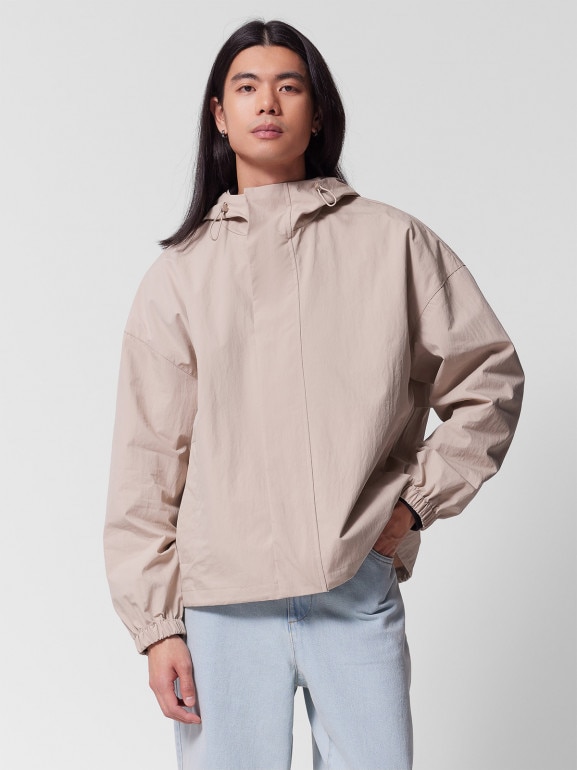 Męska kurtka przejściowa Outhorn OTHWSS24TJACM204 - beżowa