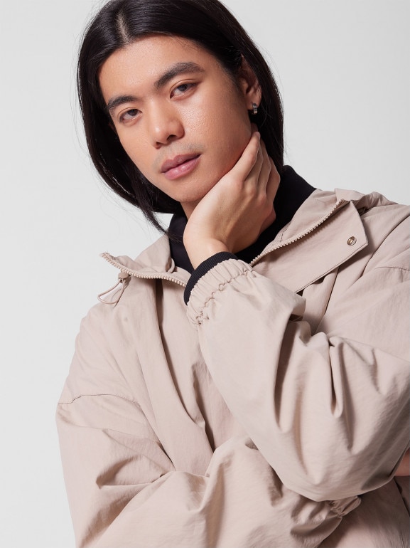 Męska kurtka przejściowa Outhorn OTHWSS24TJACM204 - beżowa