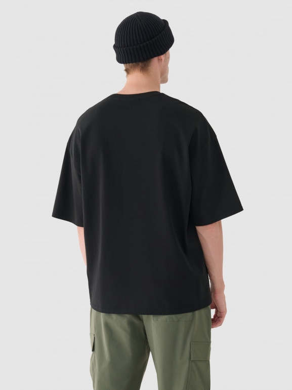 Męski t-shirt basic Outhorn OTHWAW24TTSHM2365 - czarny