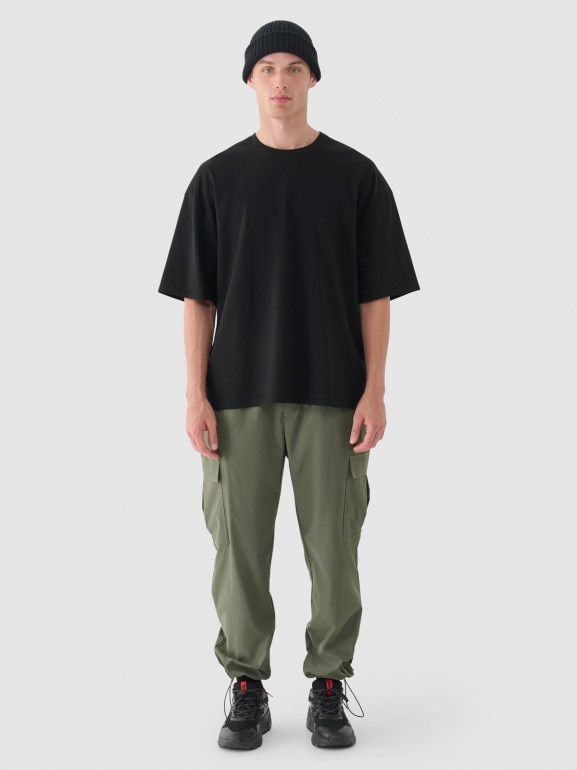 Męski t-shirt basic Outhorn OTHWAW24TTSHM2365 - czarny