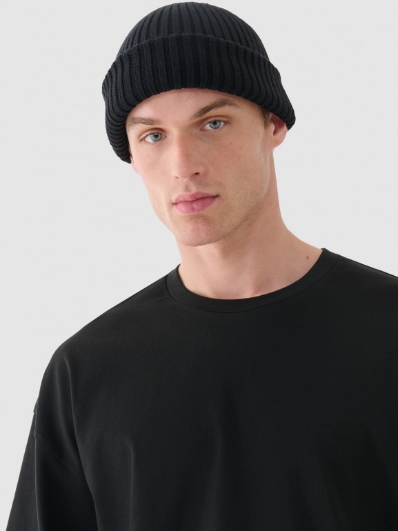 Męski t-shirt basic Outhorn OTHWAW24TTSHM2365 - czarny