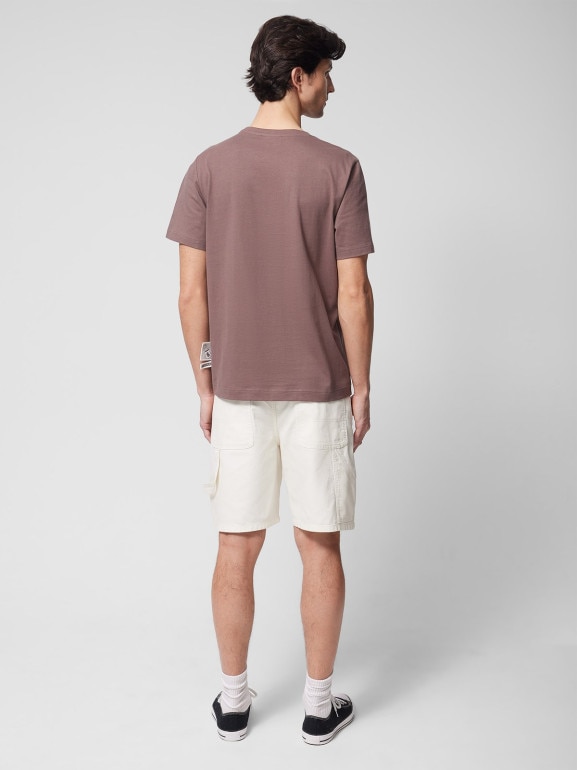 Męskie spodenki jeansowe Outhorn OTHWSS24TSHOM403 - białe