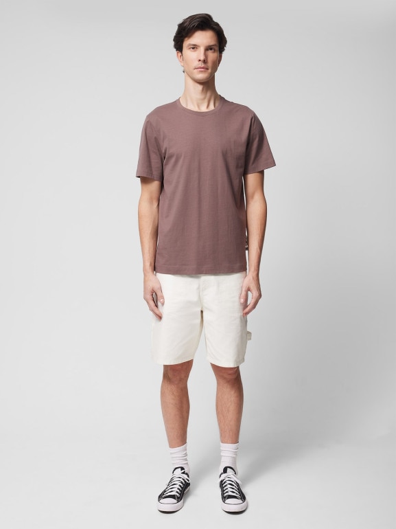 Męskie spodenki jeansowe Outhorn OTHWSS24TSHOM403 - białe