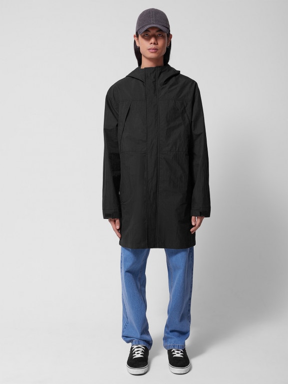 Męska kurtka parka przejściowa Outhorn OTHWSS24TJACM205 - czarna