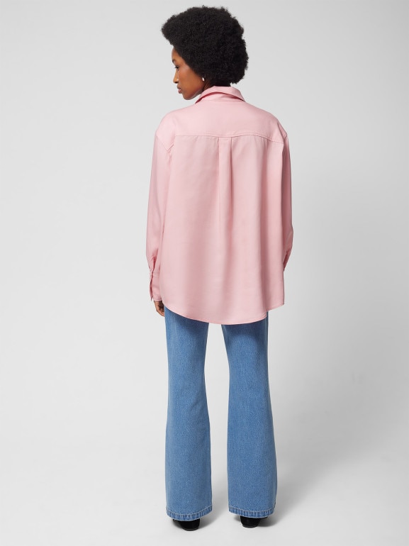 Damska koszula oversize Outhorn OTHWSS24TSHIF038 - różowa