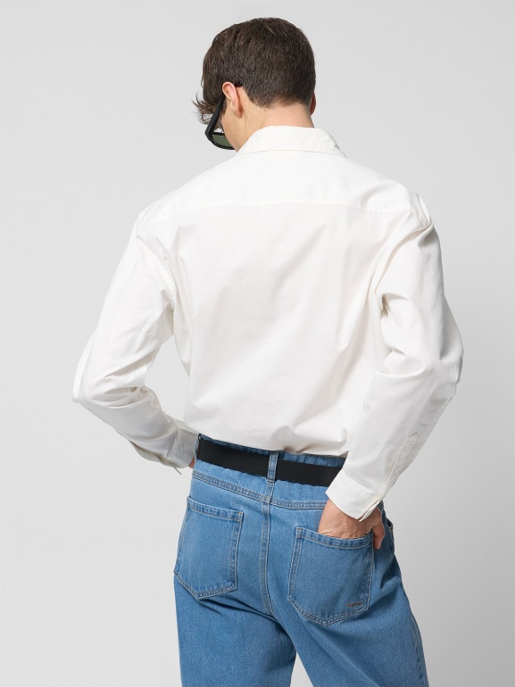 Męska koszula Outhorn OTHWSS24TSHIM032 - biała