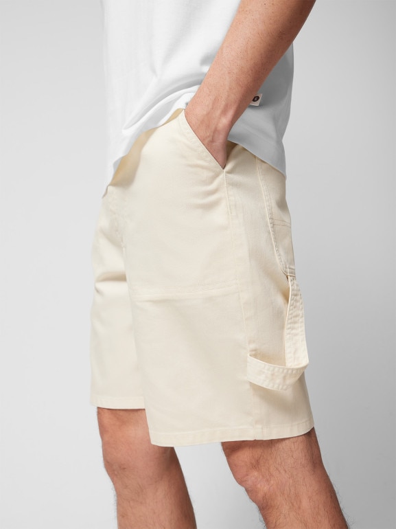 Męskie spodenki jeansowe Outhorn OTHWSS24TSHOM403 - beżowe