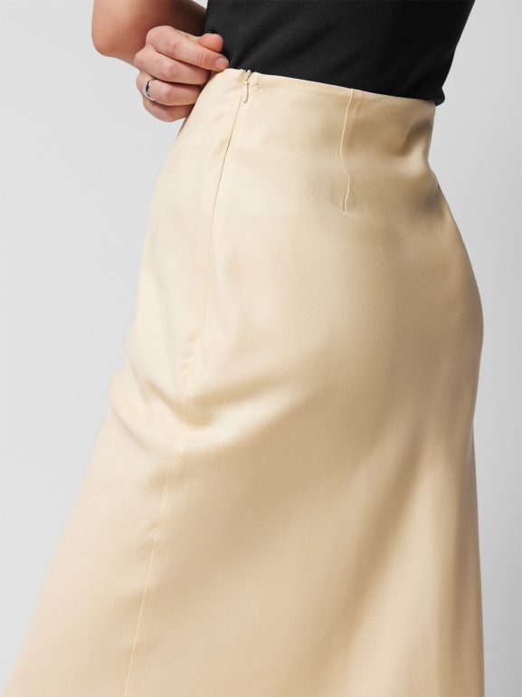 Damska spódnica midi Outhorn OTHWSS24TSKIF039 - żółta