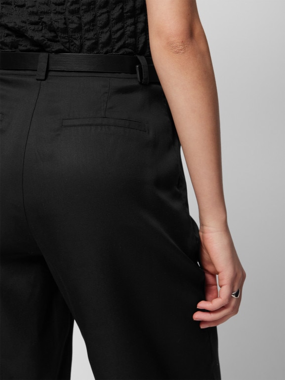 Damskie spodnie tkaninowe Outhorn OTHWSS24TTROF725 - czarne