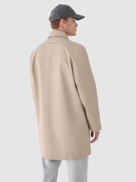 Męski płaszcz wodoodporny Outhorn  OTHWAW24TCOUM015 - beżowy