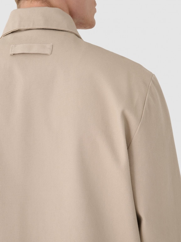 Męski płaszcz wodoodporny Outhorn  OTHWAW24TCOUM015 - beżowy