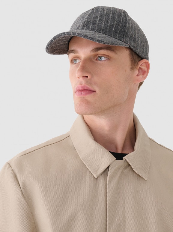 Męski płaszcz wodoodporny Outhorn  OTHWAW24TCOUM015 - beżowy