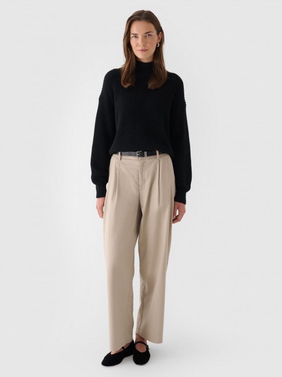 Damski sweter Outhorn OTHWAW24TSWEF089 - czarny