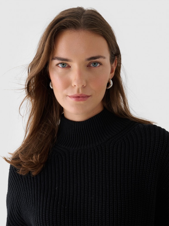 Damski sweter Outhorn OTHWAW24TSWEF089 - czarny