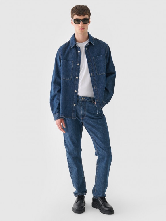 Męski t-shirt basic Outhorn OTHWAW24TTSHM2368 - biały