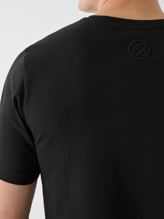 Męski t-shirt basic Outhorn OTHWAW24TTSHM2437 - czarny