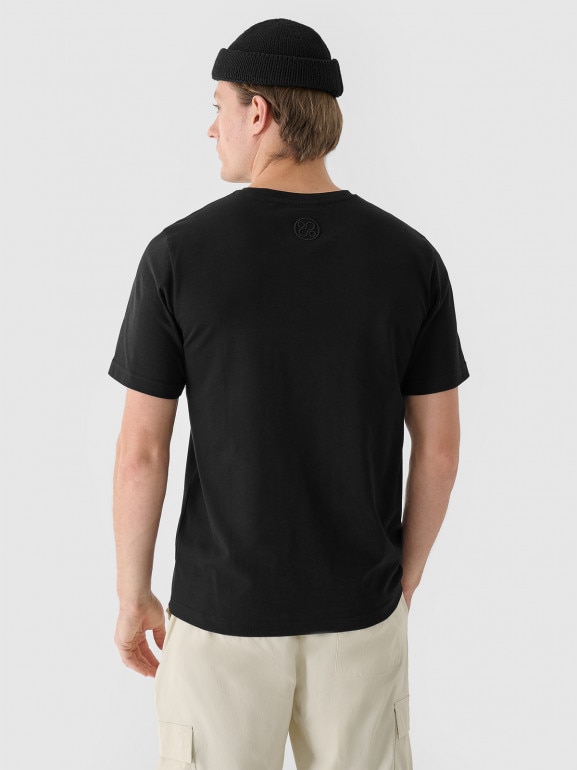 Męski t-shirt basic Outhorn OTHWAW24TTSHM2437 - czarny