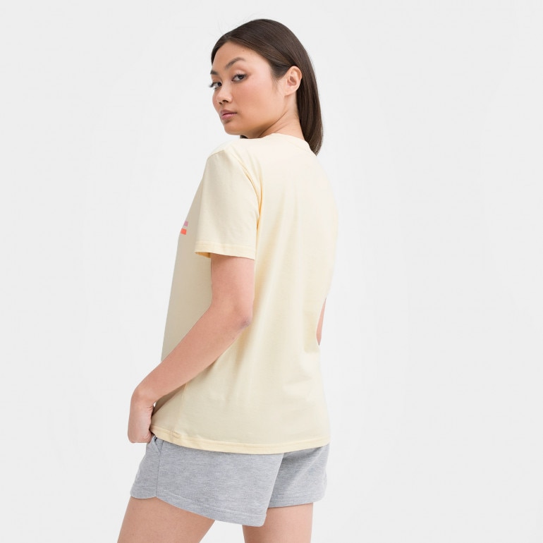 Damski t-shirt z nadrukiem PROSTO Jenny - żółty