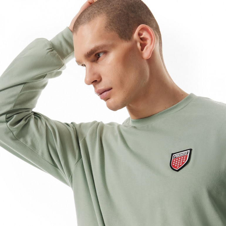 Męski longsleeve basic Prosto Triz - zielony