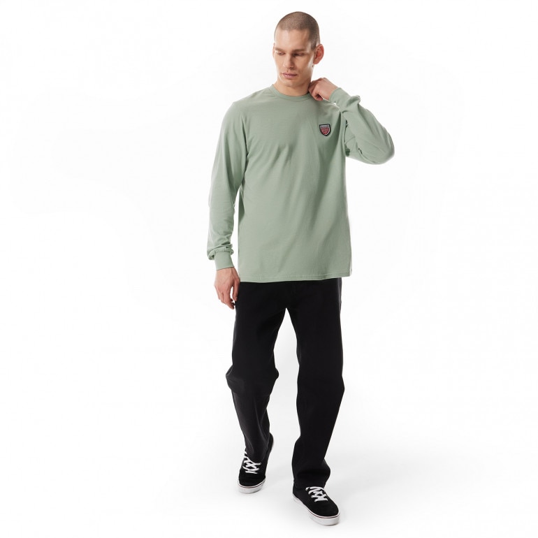 Męski longsleeve basic Prosto Triz - zielony