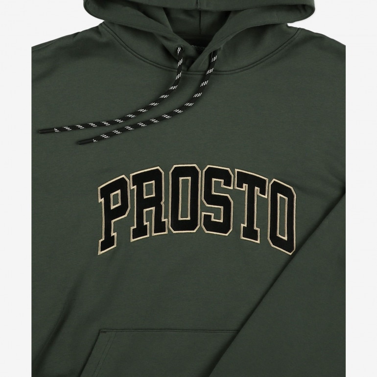 Męska bluza dresowa nierozpinana z kapturem Prosto Hoodie College99 - zielona