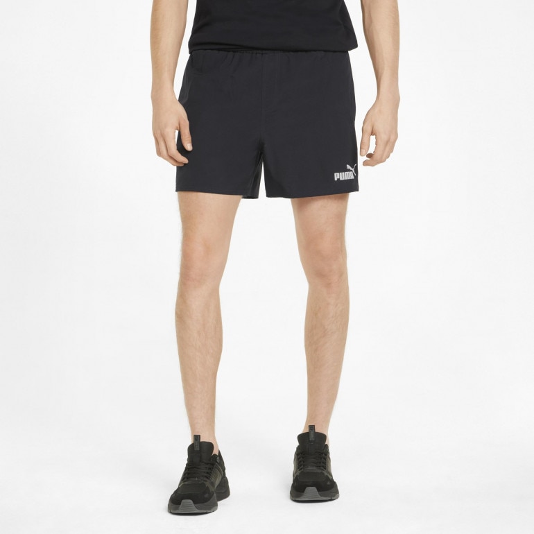 Męskie spodenki tkaninowe ESS+ Tape Woven Shorts - czarne