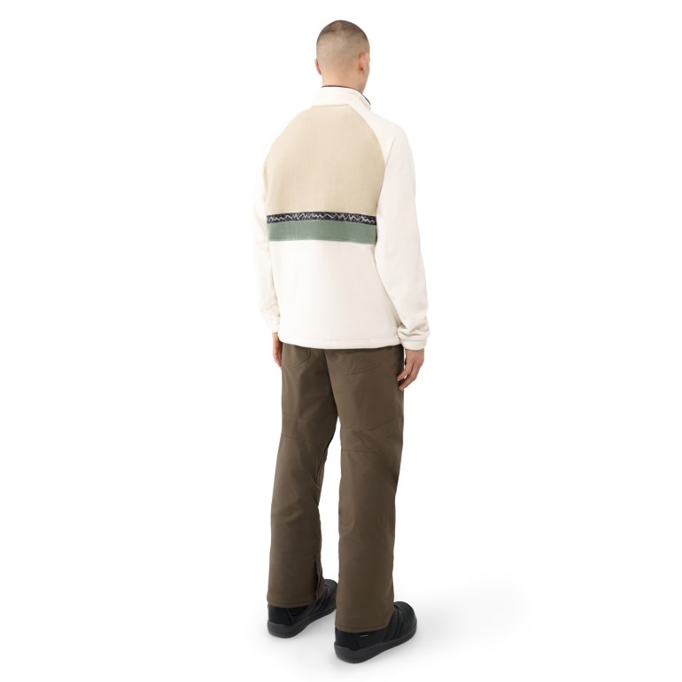 Męski polar nierozpinany bez kaptura Quiksilver Champagne Powder Half Zip Sweatshirt - biały