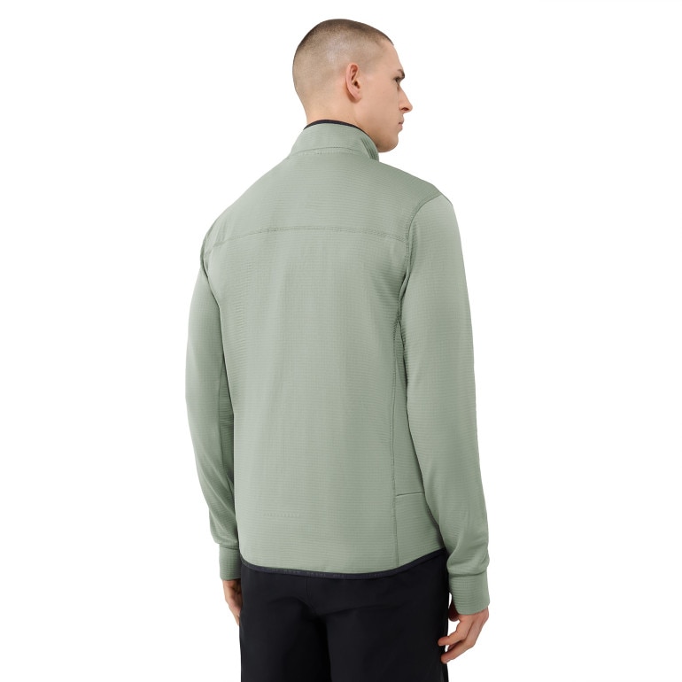 Męski polar nierozpinany bez kaptura Quiksilver Step Point Zip Up Fleece - zielony
